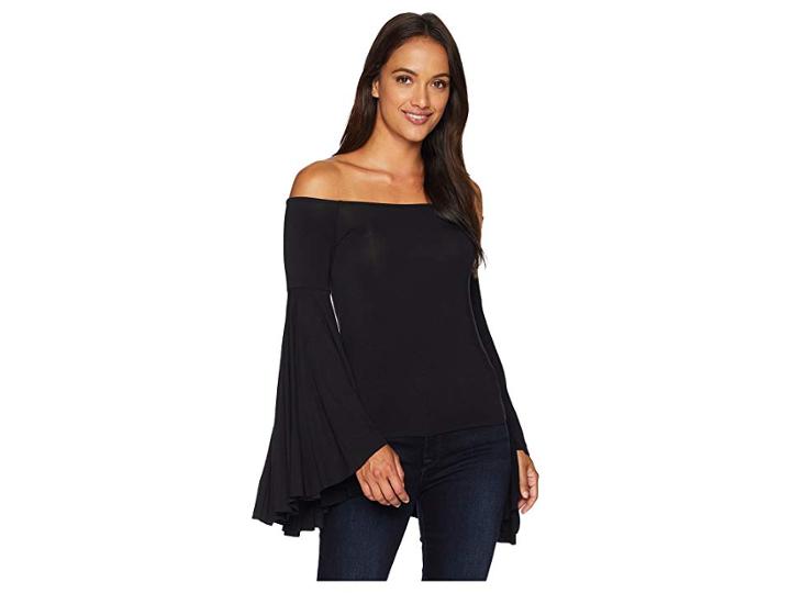 Rock And Roll Cowgirl Bell Sleeve 48t7485 (black) Women's Clothing