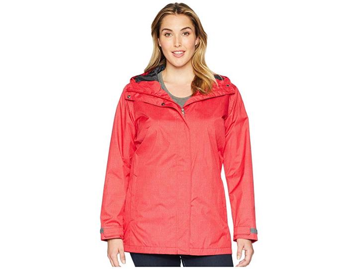 Columbia Plus Size Splash A Little Ii Rain Jacket (red Mercury Stars Print) Women's Coat