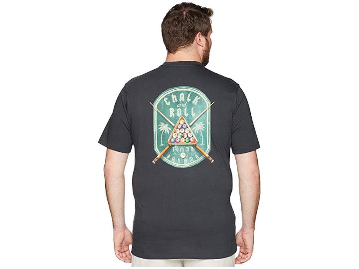 Tommy Bahama Big & Tall Big Tall Chalk And Roll Tee (coal) Men's T Shirt