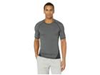 Adidas Short Sleeve Alphaskin Sport Tee (dark Grey Heather/black) Men's T Shirt