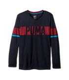 Puma Kids Puma(r) Sport Long Sleeve Top (big Kids) (coal) Boy's Clothing