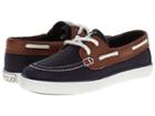 Polo Ralph Lauren Kids Sander (little Kid) (navy Canvas/tan Leather) Boy's Shoes