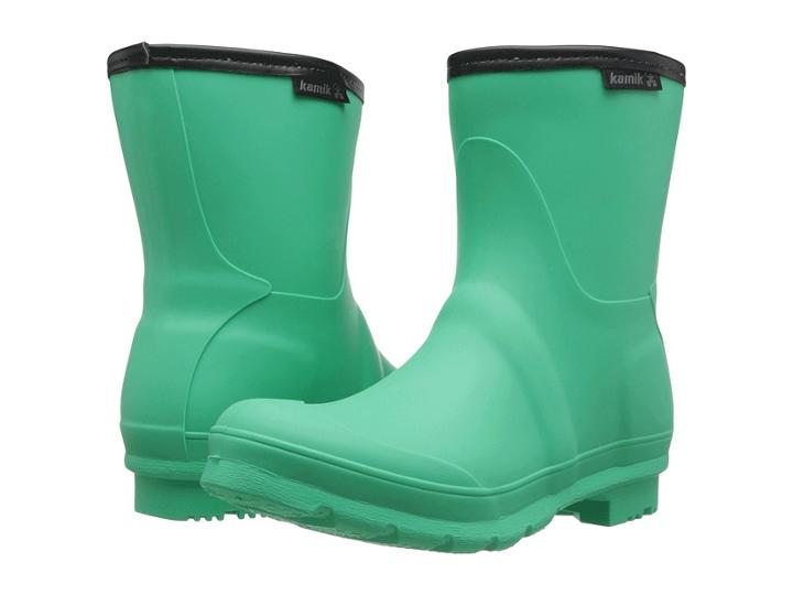 Kamik Jenniferl (green/black Sole) Women's Rain Boots