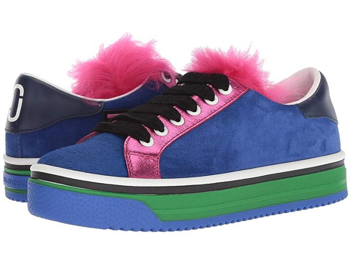 Marc Jacobs Love Empire Fur Sneaker (blue Multi) Women's Shoes