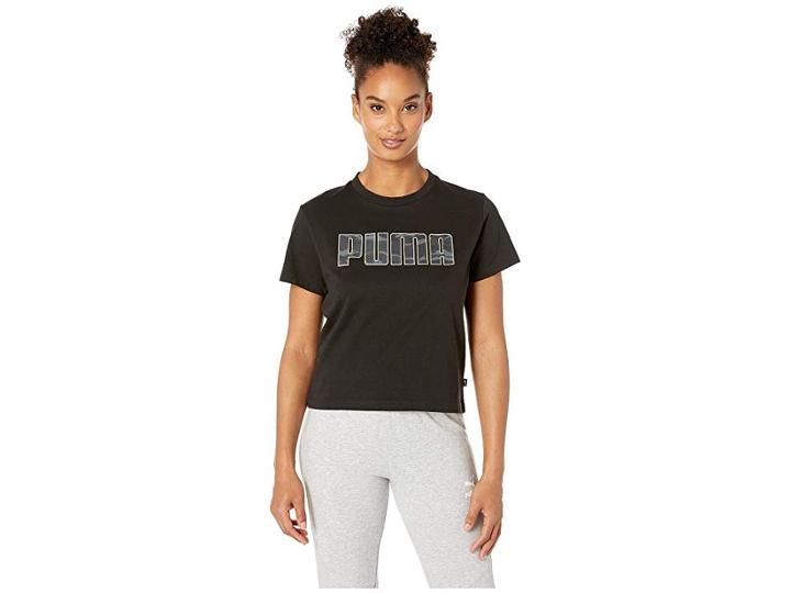 Puma Camo Tee (cotton Black) Women's T Shirt