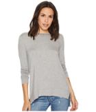 Kensie Drapey French Terry Sweatshirt Ks1k3567 (heather Grey) Women's Sweatshirt