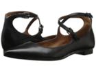 Frye Sienna Cross Ballet (black Soft Nappa Lamb) Women's Flat Shoes