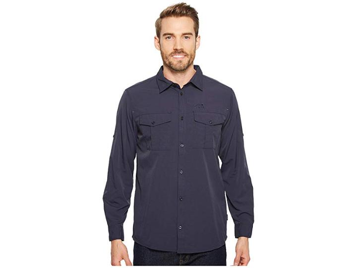 Jack Wolfskin Atacama Roll-up Shirt (night Blue) Men's Clothing