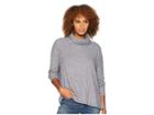 Dylan By True Grit Fuzzy Flecked Fleece Cowl Neck (carbon) Women's Clothing