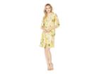 Taylor Balloon Sleeve Flower Print Dress (daffodil) Women's Dress