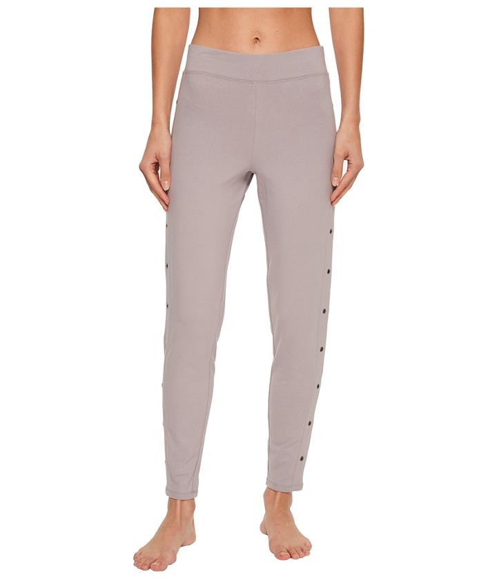 Yummie Compact Cotton Ankle Leggings With Grommets (gull Gray) Women's Casual Pants