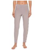 Yummie Compact Cotton Ankle Leggings With Grommets (gull Gray) Women's Casual Pants