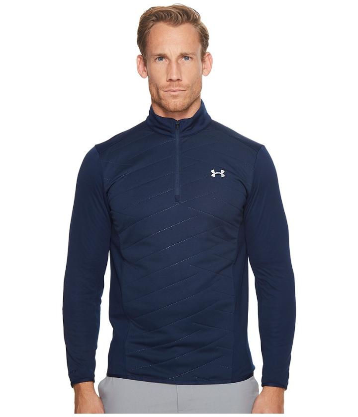 Under Armour Golf Reactor Hybrid 1/2 Zip (academy/academy/overcast Gray) Men's Long Sleeve Pullover