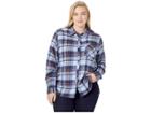 Columbia Plus Size Simply Puttm Ii Flannel Shirt (eve Plaid) Women's Long Sleeve Button Up