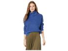 Sanctuary Roll Neck Sweater (heather Electric Blue) Women's Sweater