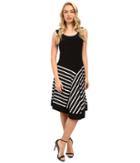 Christin Michaels Maille Tank Dress (black/white) Women's Dress
