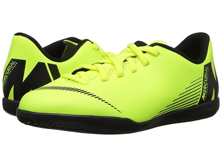 Nike Kids Vaporx 12 Club Ic Soccer (toddler/little Kid/big Kid) (volt/black) Kids Shoes