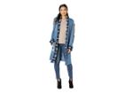 Wrangler Long Sleeve Duster Cardigan (navy/cream/blue) Women's Clothing