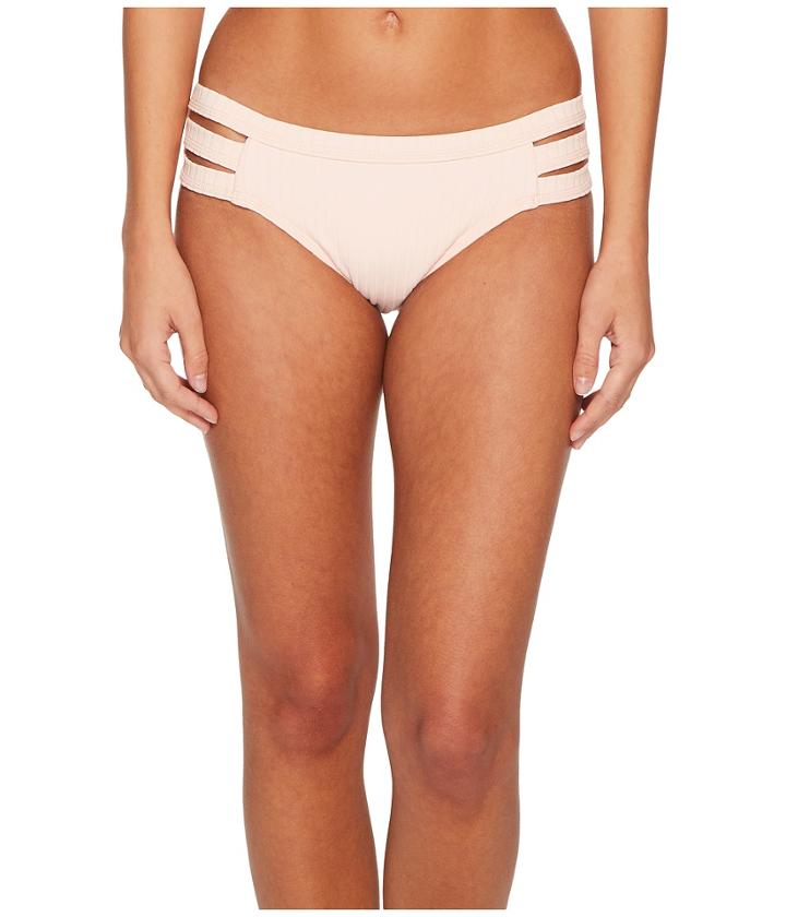 Seafolly Inka Rib Multi Strap Hipster Bottoms (rose Pink) Women's Swimwear