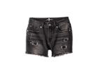 7 For All Mankind Kids Roll Cuff Shorts In Authentic Black (big Kids) (authentic Black) Girl's Shorts