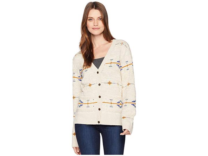 Pendleton Desertscape Cardigan (oatmeal Multi) Women's Sweater