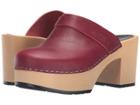 Swedish Hasbeens Louise (wine Red) Women's Clog Shoes