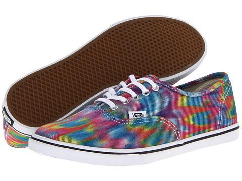 Vans Authentic Lo Pro ((rainbow) True White) Skate Shoes