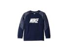 Nike Kids Sportswear Advance 15 Crew (little Kids/big Kids) (obsidian/obsidian/white) Boy's Long Sleeve Pullover