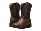 Roper Kids Jed (toddler) (brown Faux Ostrich Vamp Black Shaft) Cowboy Boots