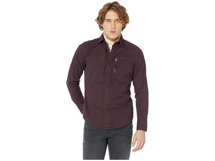 G-star Powel Slim Shirt Long Sleeve (plumeria) Men's Clothing