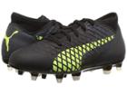 Puma Kids Future 18.4 Fg/ag Soccer (big Kid) (puma Black/fizzy Yellow/asphalt) Kids Shoes