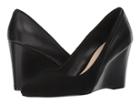 Nine West Daday Dress Wedge (black/black Isa Kid Suede/soft Calf) Women's Wedge Shoes