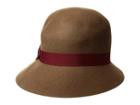 Scala Wool Felt Cloche W/ Ribbon (pecan) Caps