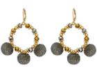 Rebecca Minkoff High Shine Pompom Chandelier Earrings (gold) Earring
