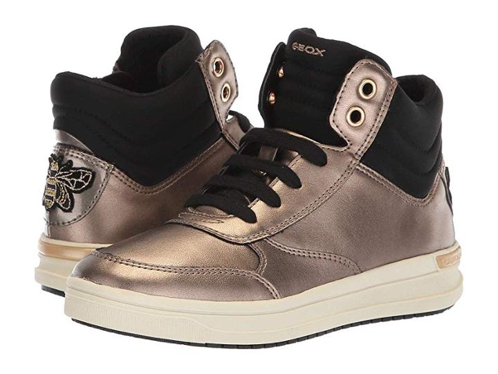 Geox Kids Aveup Girl 10 (little Kid/big Kid) (dark Gold) Girl's Shoes