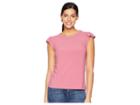 Cece Short Sleeve Flutter Smocked Knit Top (peony Blush) Women's Clothing