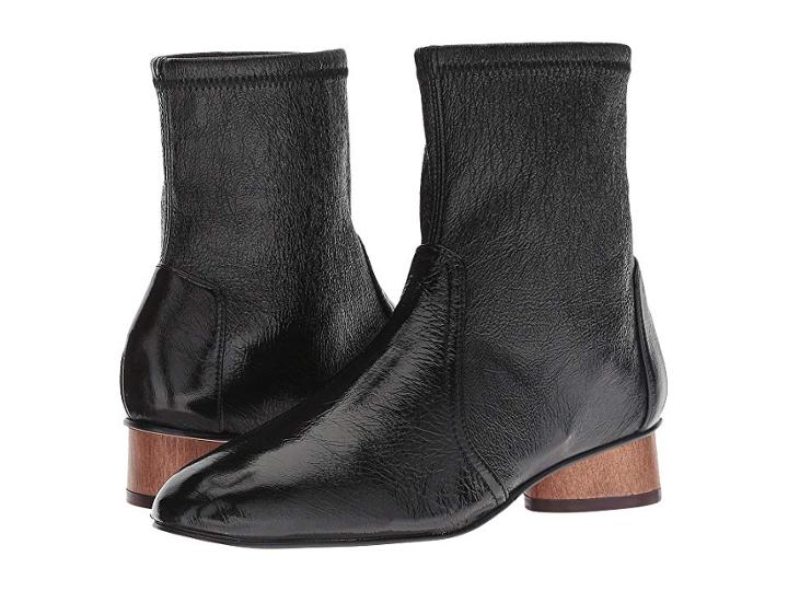Stuart Weitzman Quebec (black Gleaming Tripon) Women's Slip-on Dress Shoes
