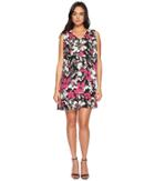B Collection By Bobeau Iban Shift Dress (floral Magenta) Women's Dress