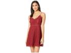 Jack By Bb Dakota The Music Lace Dress With Novelty Trim (maroon) Women's Dress