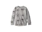 Nununu Skull Robot Sweatshirt (little Kids/big Kids) (heather Grey) Boy's Sweatshirt