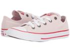 Converse Kids Chuck Taylor All Star Ox (little Kid) (barely Rose/enamel Red/white) Girl's Shoes