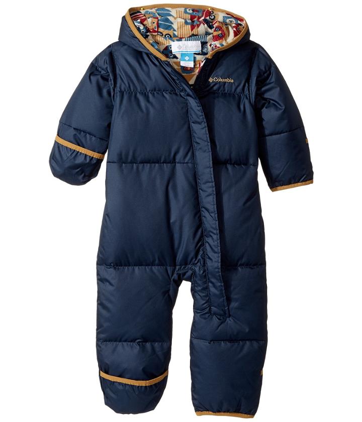 Columbia Kids Snuggly Bunnytm Bunting (infant) (collegiate Navy/collegiate Navy Critters Blocks) Kid's Jumpsuit & Rompers One Piece
