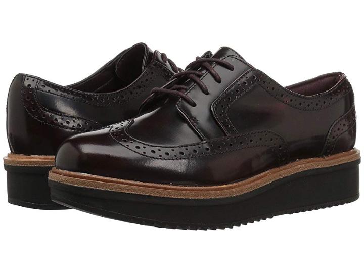 Clarks Teadale Maira (aubergine Shiny Leather) Women's  Shoes