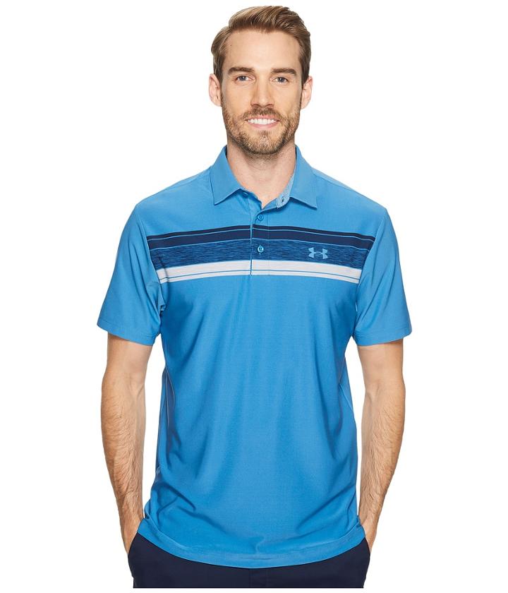 Under Armour Golf Ua Playoff Polo (urban Blue/urban Blue/urban Blue) Men's Short Sleeve Knit