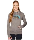 The North Face Fave 1/2 Dome Full Zip 2.0 (tnf Medium Grey Heather/bristol Blue) Women's Sweatshirt