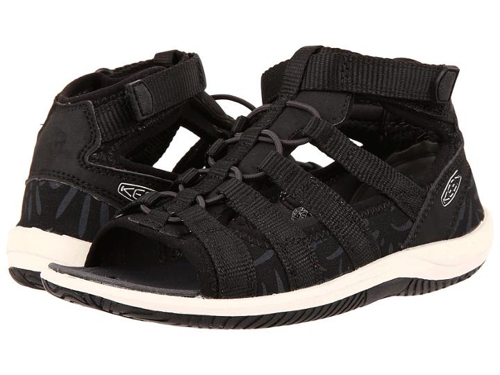 Keen Kids Hadley (little Kid/big Kid) (black/white) Girl's Shoes