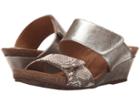 Sofft Vangie (satin Gold/sand Grid Metallic/viper Desert Flex Snake Print) Women's Wedge Shoes