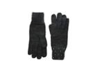 Vince Camuto Rhinestone Rib Gloves (dark Charcoal Melange) Dress Gloves