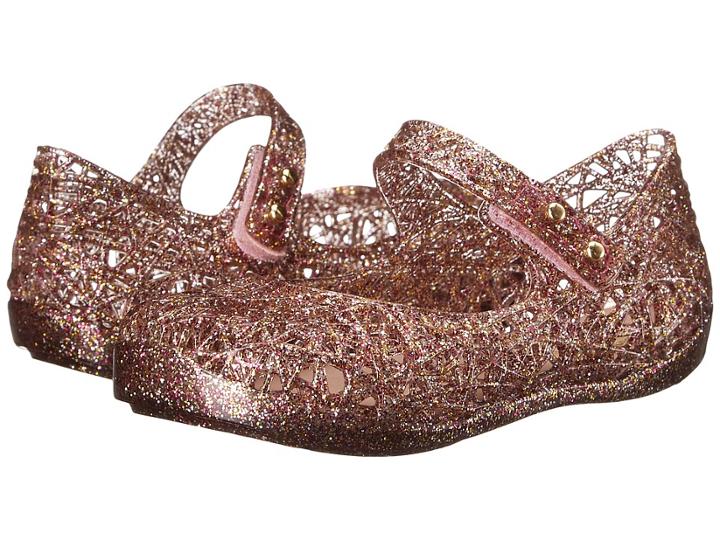 Mini Melissa Mini Campana Zig Zag Vi (toddler) (mix Pink Glitter) Girls Shoes