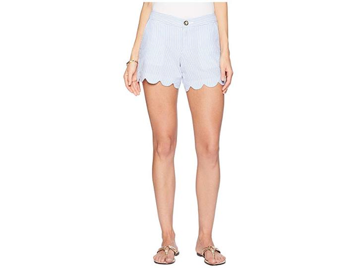 Lilly Pulitzer Buttercup Shorts (bennet Blue Yarn-dyed Stripe Seersucker) Women's Shorts